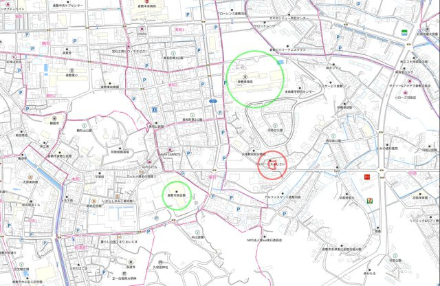 羽島借地の地図