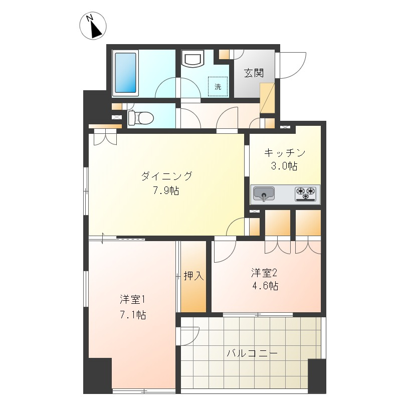 アーバンハイツ三晴の間取り