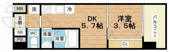 【間取り】 | アプリーレ阿波座南