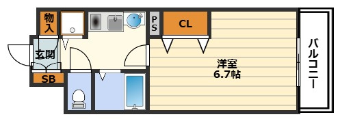 エイペックス天神橋Iの間取り