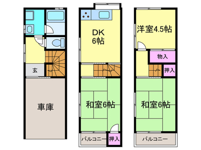 【間取り】 | 津之江町貸家