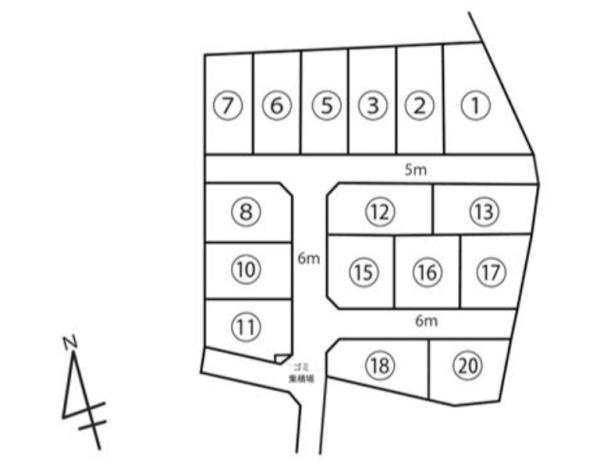 ジョーブタウン西小二里2（20号地の内容で登録）の土地図