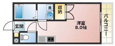 広島市西区東観音町の賃貸マンションの間取り