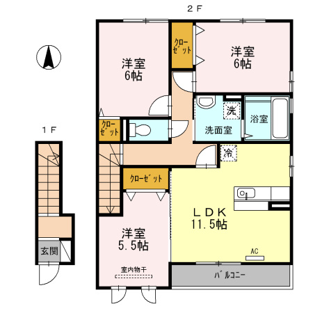 【間取り】 | ウェスティ一色　C棟