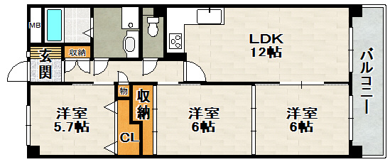 プレミールソシアの間取り