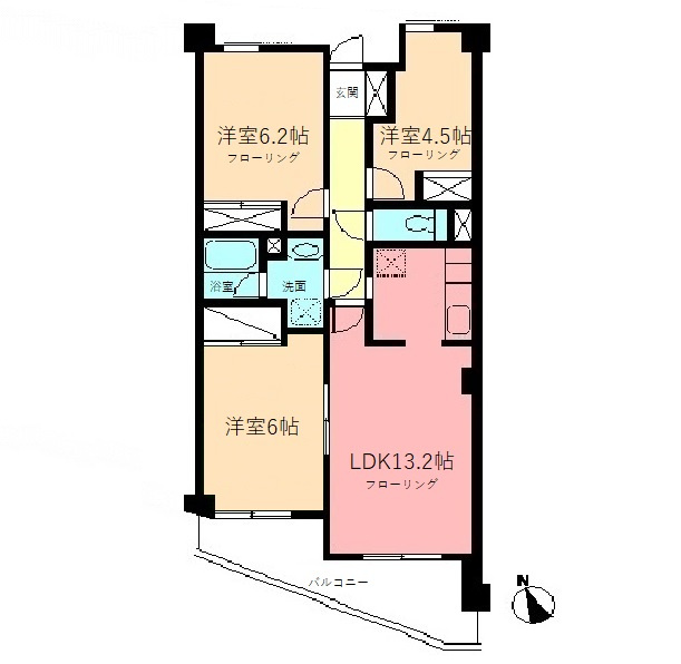 クレールノースヒルズの間取り