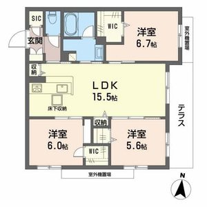 シャーメゾンオリエントの間取り