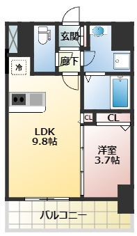 レジデンスh忍町の間取り