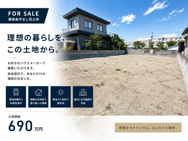 【外観】 | 現状更地の住宅用地です。