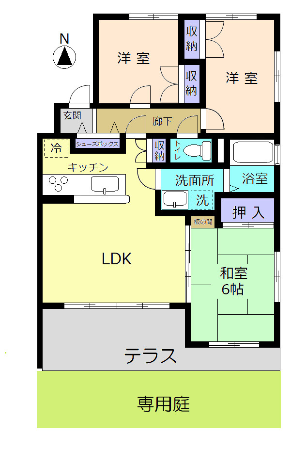 ブァンテージ淳　A棟の間取り