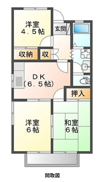 ウイングコート向山 Bの間取り