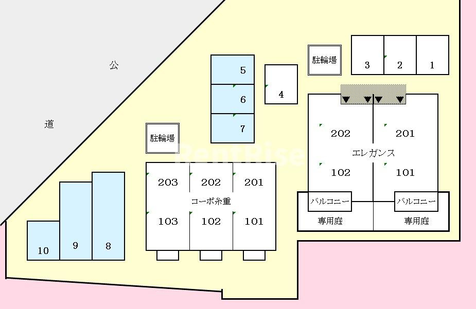 コーポ糸重の駐車場|駐車場