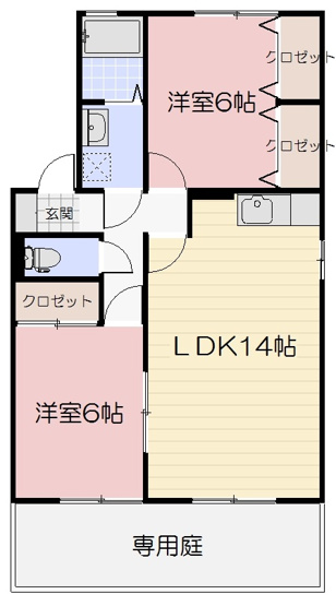 【間取り】 | シエル・クレール　B棟
