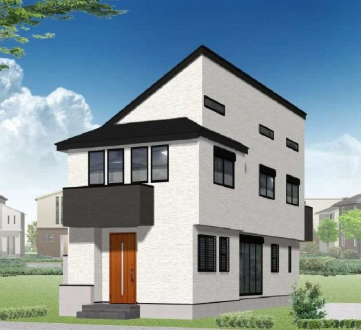 【横浜市保土ケ谷区鎌谷町37-29新築戸建て】★仲介手数料無料★（浅間台小学校・宮田中学校）の外観パース|建物完成予想図です