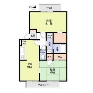 【間取り】 | ニューリバーサイド八尾南D棟 | ※この間取りの反転タイプです。