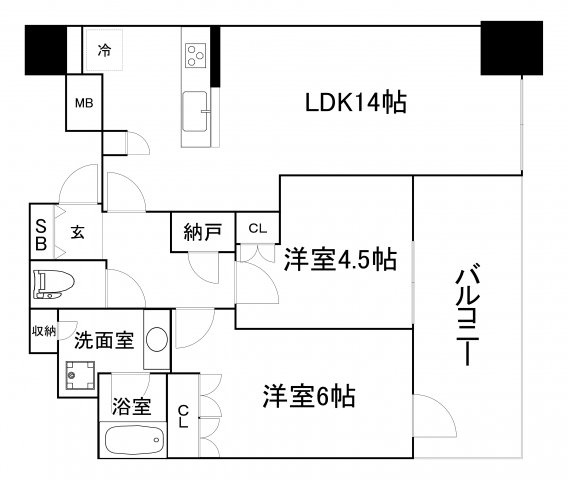 【間取り】 | パークタワー北浜