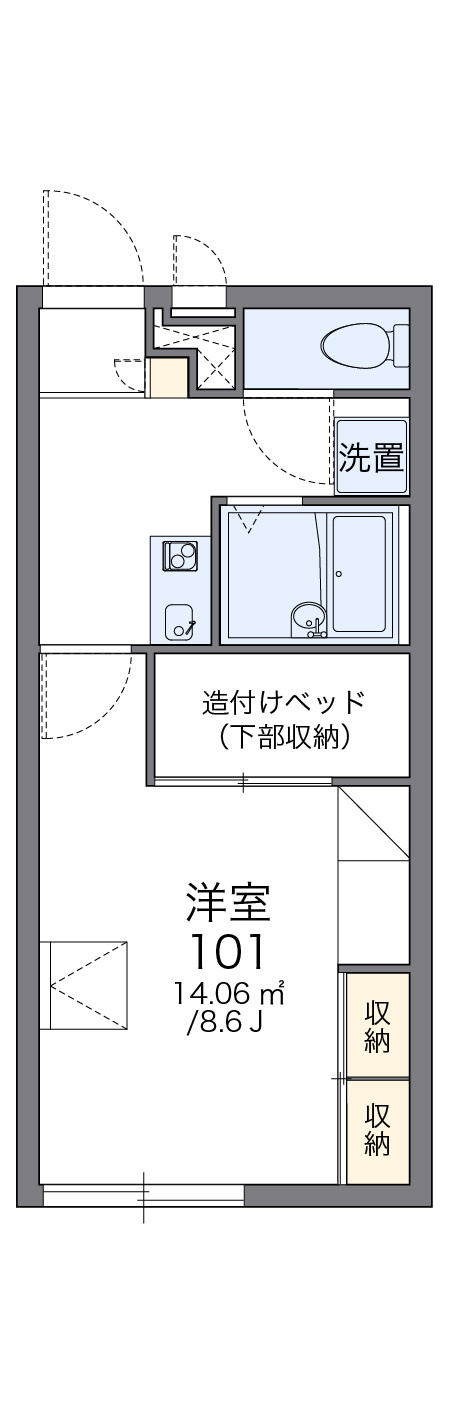 レオパレスWinⅡの間取り|画像2