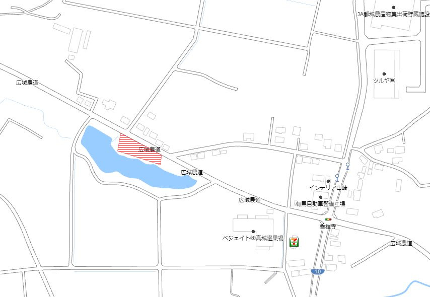都城市高城町石山の売地の土地図
