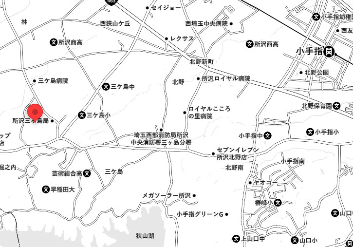 所沢市三ケ島5丁目　新築分譲住宅の地図|西武池袋線「小手指」駅利用