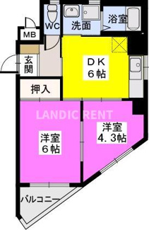 【間取り】 | ドミール平尾