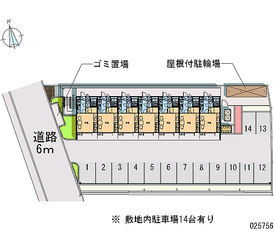 レオパレス川向の駐車場