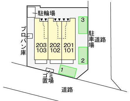 フリーデ・ポライトリーの区画図