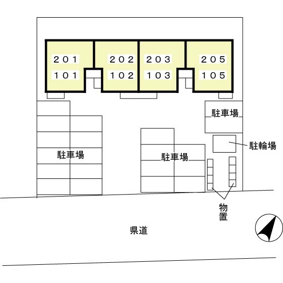 メゾンウェーブ Ｂの区画図