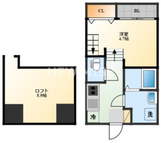  MODERN PALAZZO 戸石BRILLER の間取り