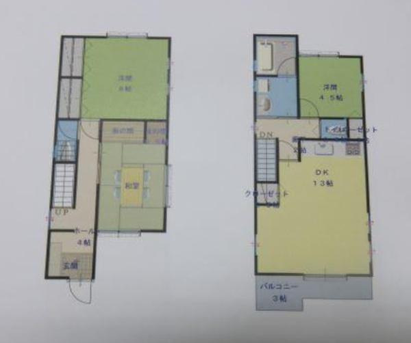 和歌山市黒田　中古戸建の間取り|3LDK、土地面積97.0平米、建物面積83.63平米