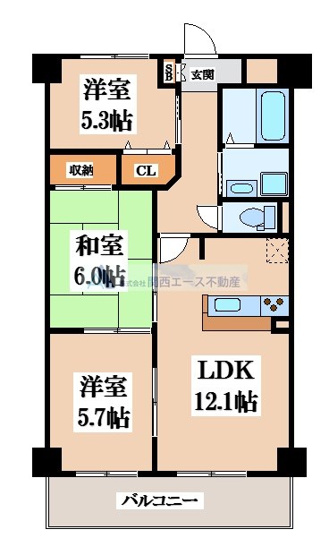 【間取り】 | ヴェルデュール石切