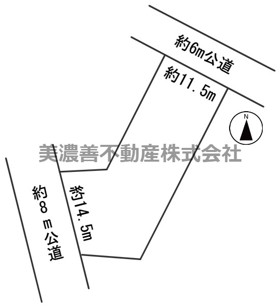 ６２３７６　岐阜市本荘西１丁目土地の区画図