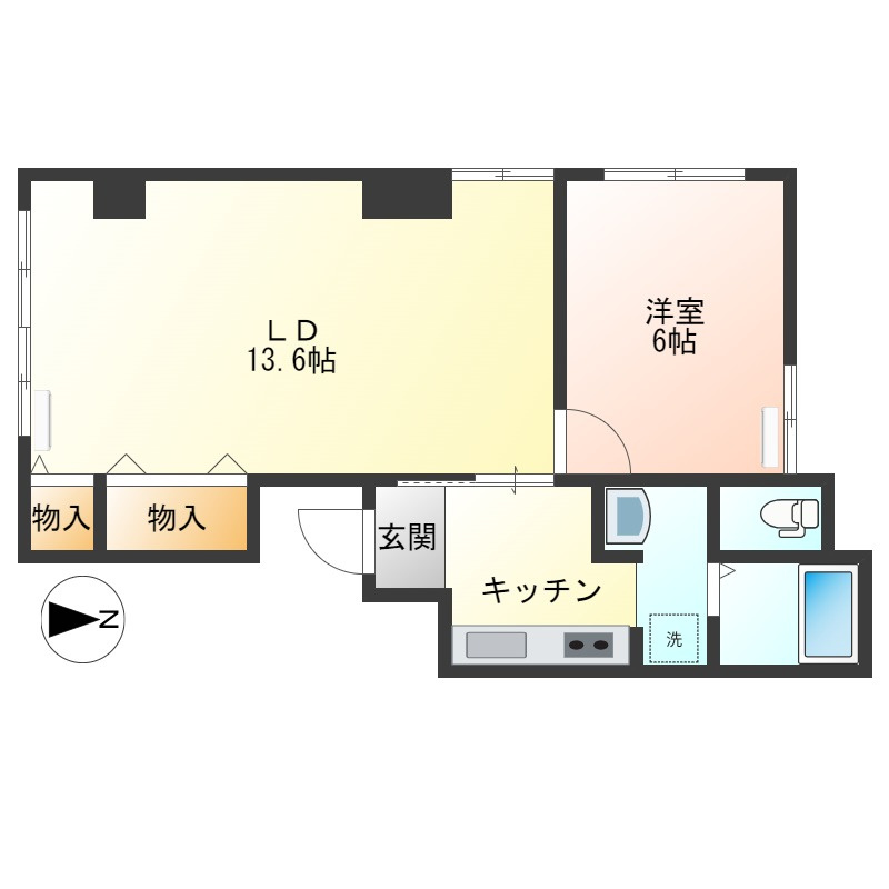 西口朝日マンションの間取り