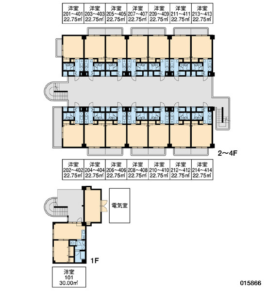 レオパレスエレガンスつくばの区画図