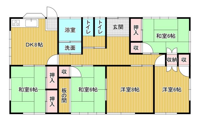 倉永貸家Tの間取り