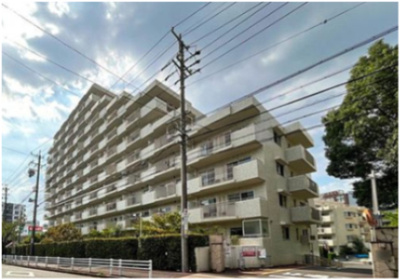 【外観】 | 杁中スカイタウンA棟【仲介手数料無料】滝川小学校　川名中学校 | リノベーション済み
保証付きマンションです