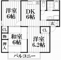 【間取り】 | ※洋室6.2帖CLなし。洋室8帖になります。