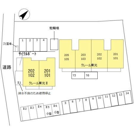 クレール東光の区画図