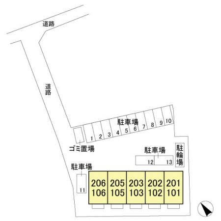 セジュール蘭の区画図