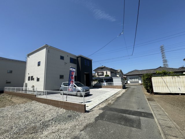 新築　高崎市倉賀野町第14　Livele Garden.S　1号棟の前面道路含む現地写真|現地写真　北側接道幅員約3.5ｍ