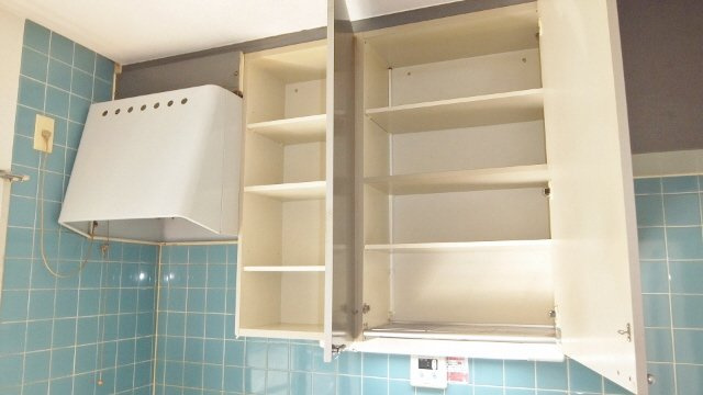 ブルースカイ原木のその他|キッチン上部に棚ついています