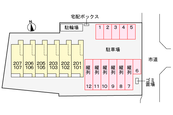 エバーグリーンDの区画図