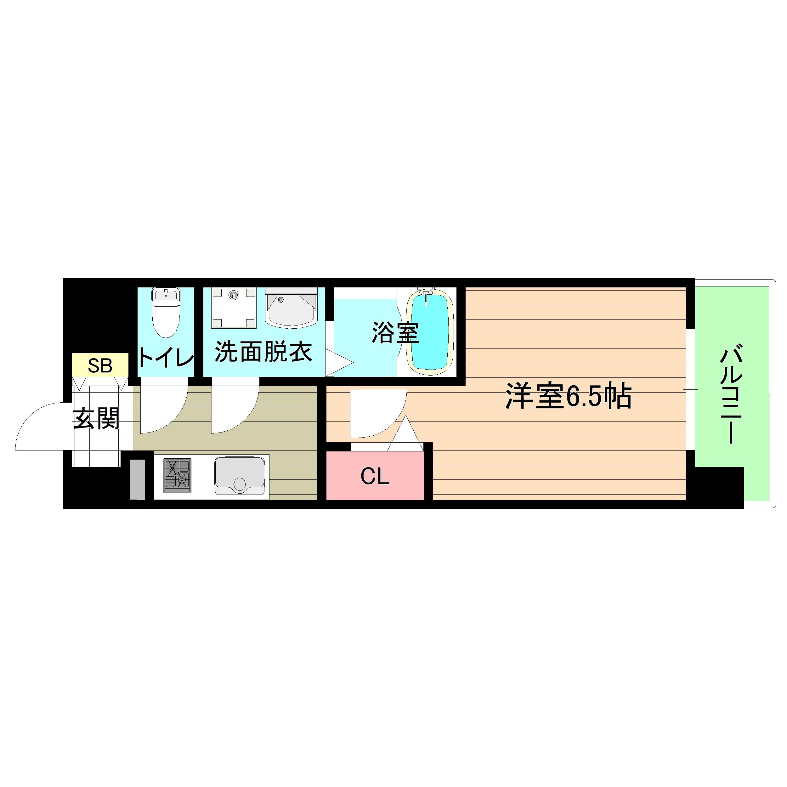 大阪市都島区中野町４丁目の賃貸マンションの間取り