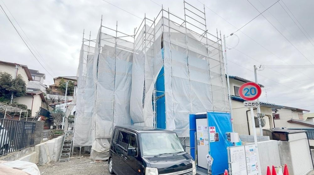 枚方市楠葉面取町　新築一戸建ての外観|現況です