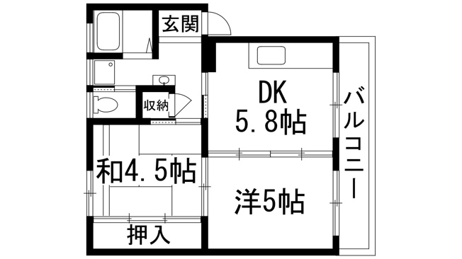 【間取り】 | 逆瀬川1号棟