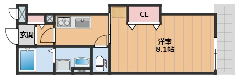 クリエオーレ近江堂の間取り