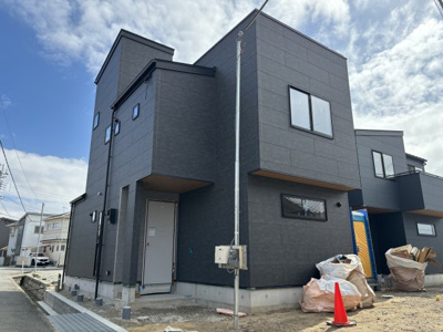【外観】 | 明石市大久保町八木　新築戸建A号地 | 令和6年3月まもなく完成予定！A号地、お洒落な外観に仕上がります！