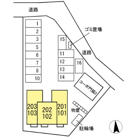 サンライフヴィレッジの区画図
