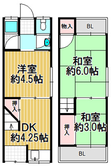 【間取り】 | 北条5丁目テラス