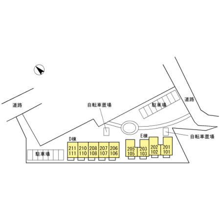 フェアプラッツ　A棟の区画図