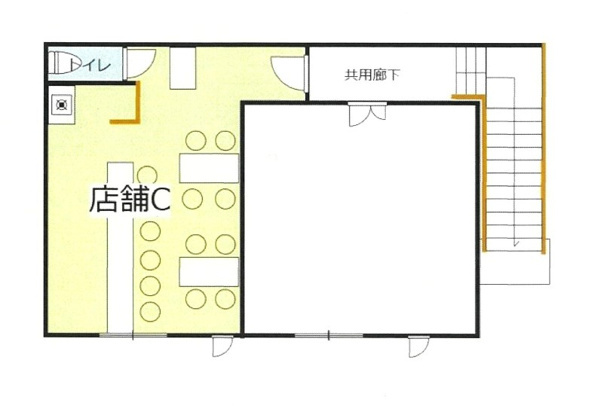 近江八幡市桜宮町の店舗事務所の間取り